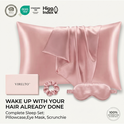 Virelto™ | 22-Momme Mulberry Silk Beauty Sleep Set (3-Piece)