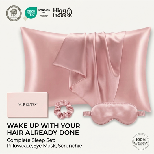 Virelto™ | 22-Momme Mulberry Silk Beauty Sleep Set (3-Piece)